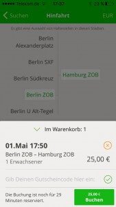 Flixbus App einlösen